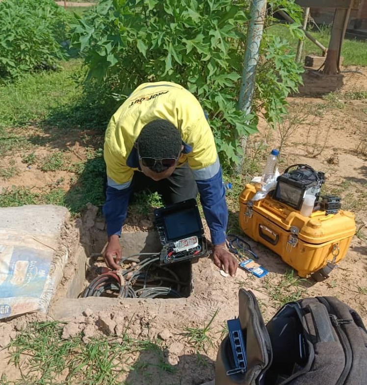 Profout technician completing field infrastructure work