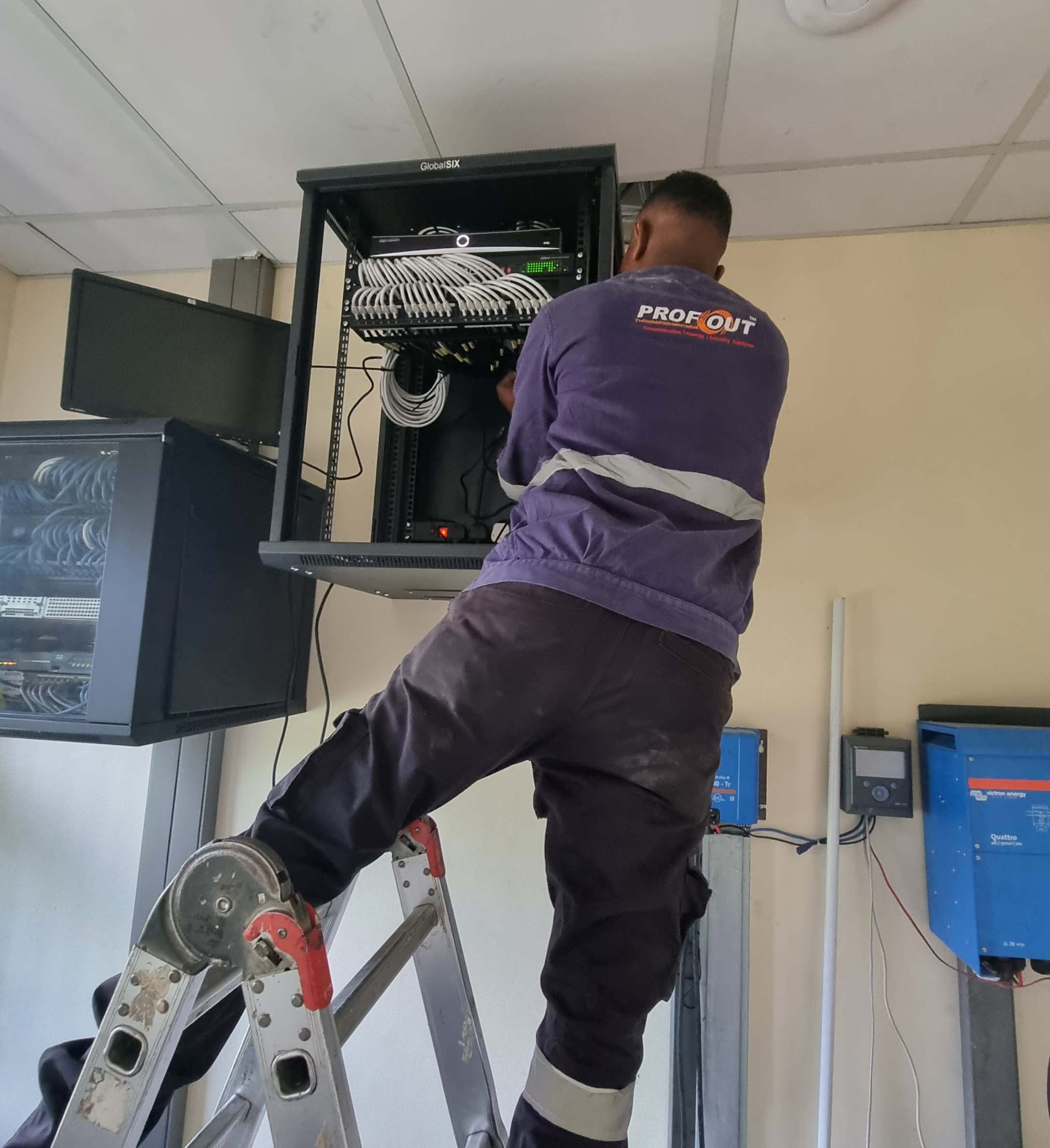 Outdoor CCTV camera installation