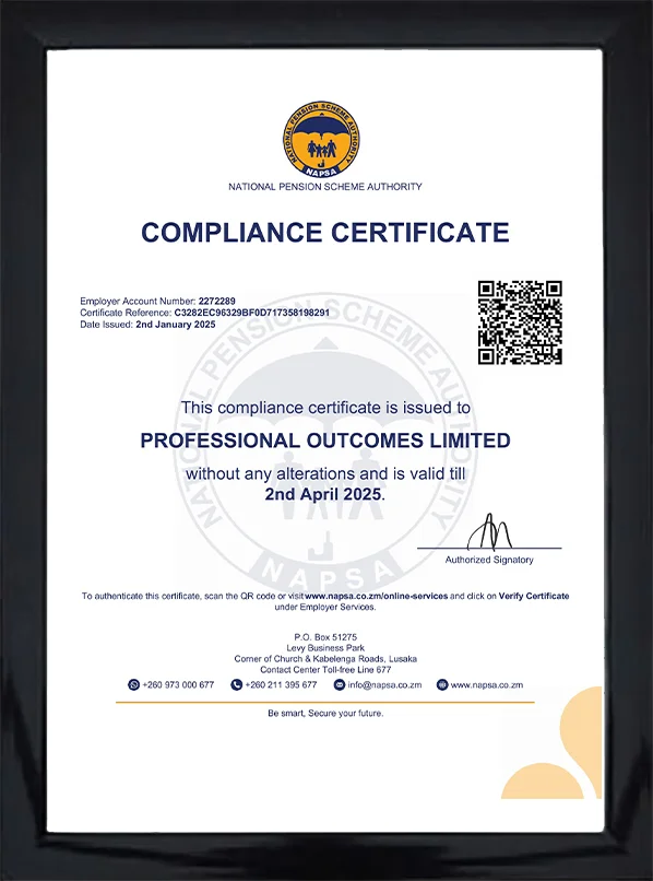 Compliance Certificate 