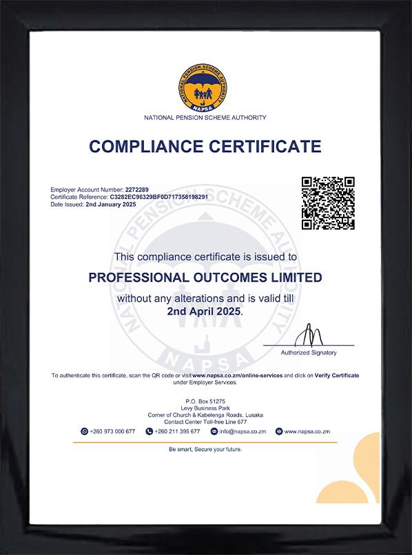 Compliance Certificate 