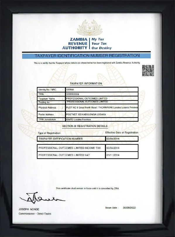 Taxpayer Identification Number Registration