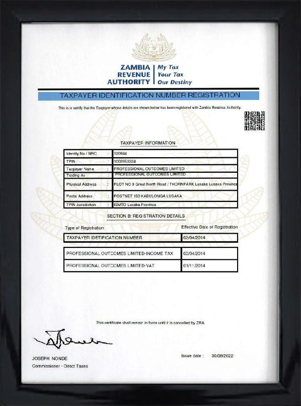 Taxpayer Identification Number Registration