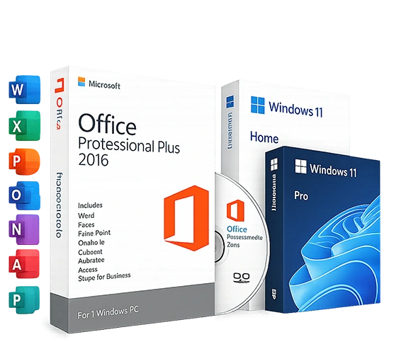 Licensed Microsoft Office and Windows software